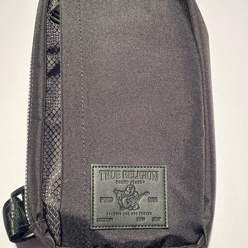 🟢True Religion Black Sling Backpack Crossbody Bag NWT Festival Travel Bag